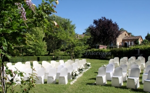 Jardin pour une cérémonie laïque à Touny les roses